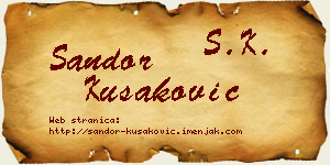 Šandor Kušaković vizit kartica
